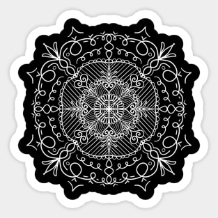 Flowers & Hearts Mandala Sticker